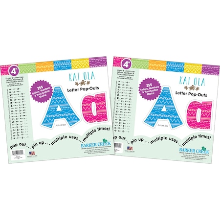 Barker Creek Kai Ola 4" Letter Pop-Outs, 510/Set 3647